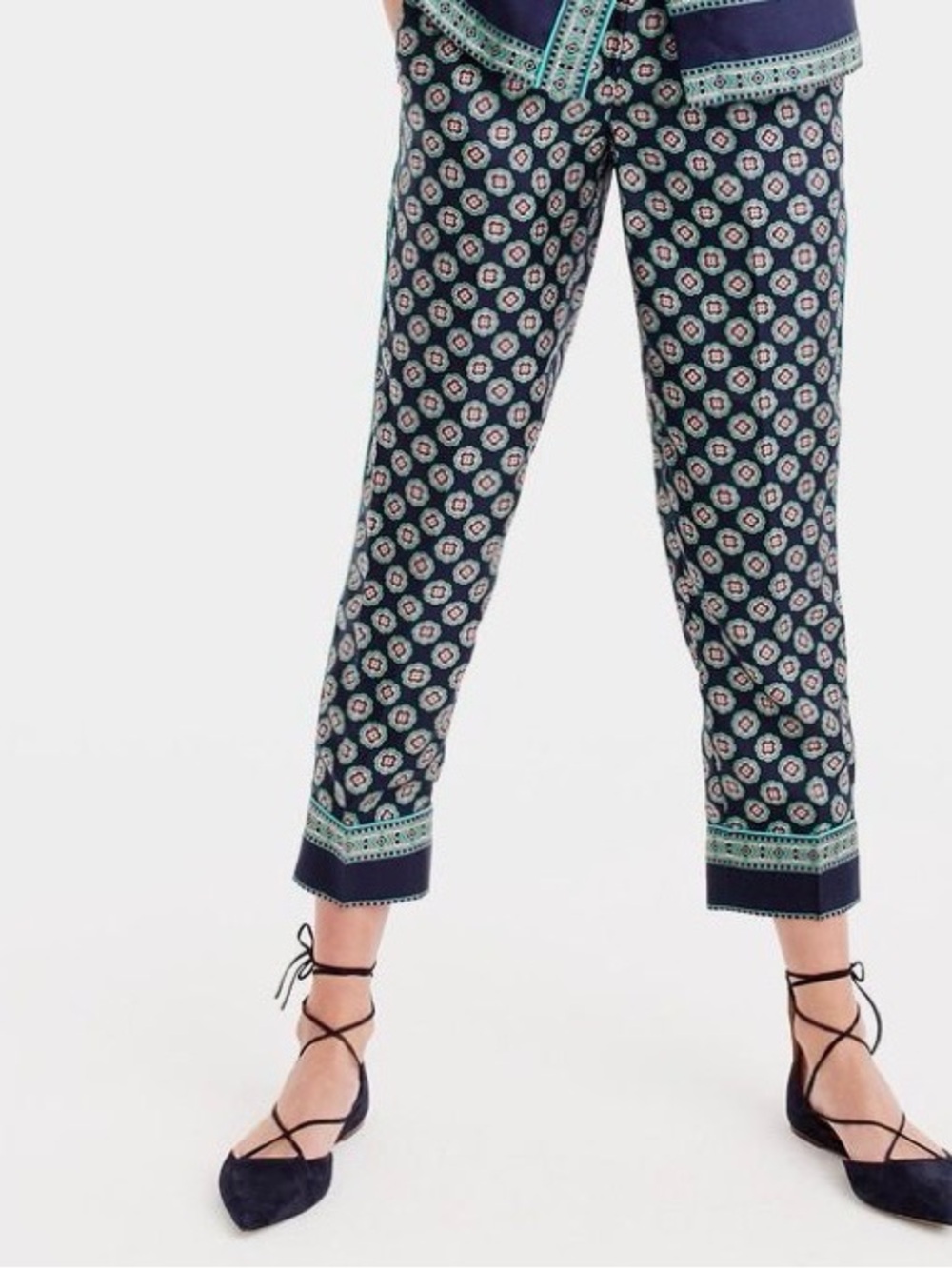 J.Crew Silk Foulard Pajama Pant